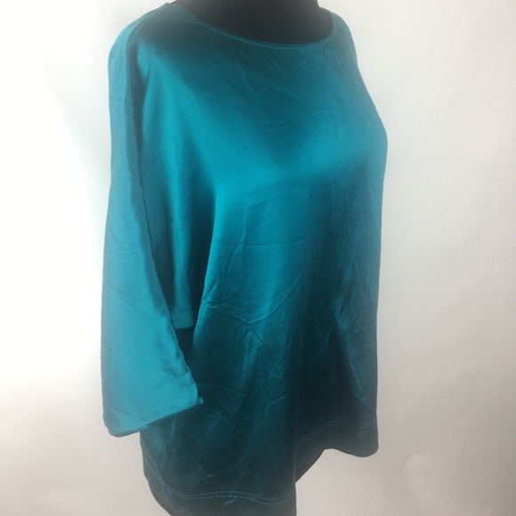 White House Black Market Tops - White House Black Market Silk Blouse top Teal L